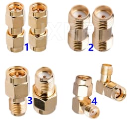 JXRF SMA BNC UHF To SMA SMB MCX MMCX BNC TNC UHF N F Type SO239 PL259 RF Coaxial Coax Adapter Connector Combination 4 Piece