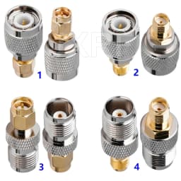 JXRF SMA BNC UHF To SMA SMB MCX MMCX BNC TNC UHF N F Type SO239 PL259 RF Coaxial Coax Adapter Connector Combination 4 Piece