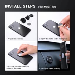 TOPK Magnetic Car Phone Holder Dashboard Cell Phone Stand Steering Wheel Holder Magnetic Wall Holder for iPhone Samsung Xiaomi