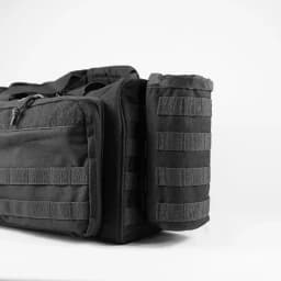 Black Tactical Water Bottle Bag Multi-Function Outdoor Nylon Hole Design with Adjustable Drawstring for Molly System And Gear At