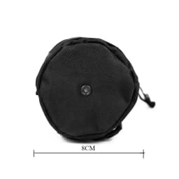 Black Tactical Water Bottle Bag Multi-Function Outdoor Nylon Hole Design with Adjustable Drawstring for Molly System And Gear At