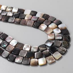 Natural Gray Black Shell Beads Round Square Mother of Pearl Shell Beads for Jewelry Making DIY Charm Necklace Bracelet Earrings