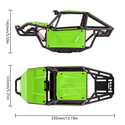 INJORA Nylon Rock Buggy Body Shell Chassis Kit for 1/10 RC Crawler Car Axial SCX10 II 90046 UTB10 Capra