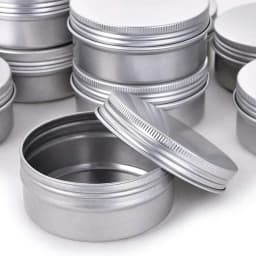 10Pcs/lots 5g-60g Metal Round Cosmetic Tins Aluminum Empty Candles Cans Storage Jars with Screw Lids For Lip Balm Salve Spices