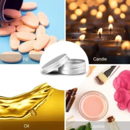 10Pcs/lots 5g-60g Metal Round Cosmetic Tins Aluminum Empty Candles Cans Storage Jars with Screw Lids For Lip Balm Salve Spices