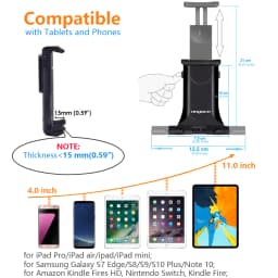 3.5 ~ 12" Bicycle Phone Holder Tablet Mount for ipad 1 2 3 Samsung Pad Universal Adjustable Handle Mount Bike Motorcycle Bracket