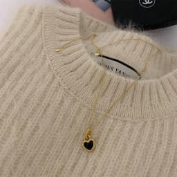 Vintage Double Sided Heart Pendant Necklace For Women Girl Clavicle Chain Choker New Fashion Trendy Jewelry Gift Party