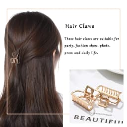 Fashion Hair Claw Gold Hair Clips Mini Non Slip Claw Clips Hair Accessories Daily Party Gift for Women and Girls