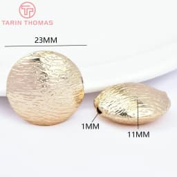 (7455) 6PCS 7x5MM 24K Gold Color Plated Brass Spacer Beads Bracelet Beads High Quality Diy Jewelry Accessories Wholesale