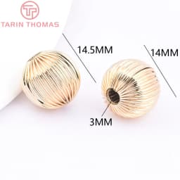(7455) 6PCS 7x5MM 24K Gold Color Plated Brass Spacer Beads Bracelet Beads High Quality Diy Jewelry Accessories Wholesale