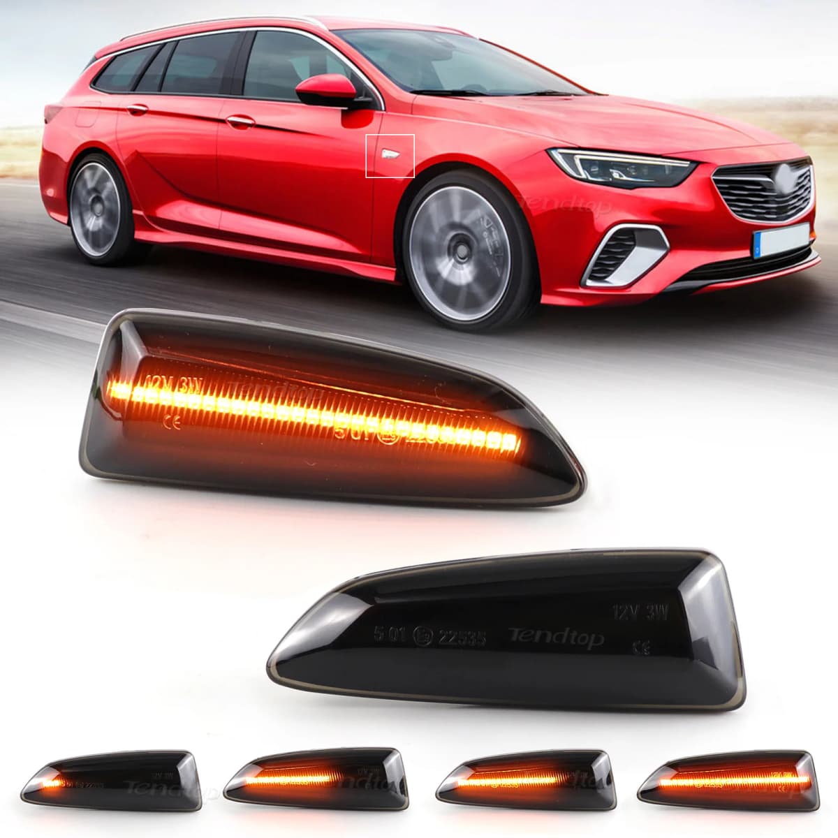 LED Dynamic Side Marker Turn Signal Light For Opel Astra J Astra J K Zafira C Insignia B Grandland X Blinker Repeater Lamp