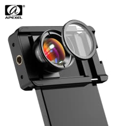 APEXEL New Upgraded 4K HD 100mm Macro Lens With CPL Filter Universal Clamp Micro Lenses for iPhone Samsung and All Smartphones
