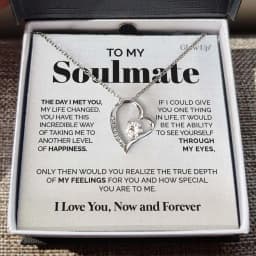 Gift for Women Wife Her Girlfriend Necklace Stainless Steel To my Soulmate The day I met you Forever Love Necklace Dropshipping