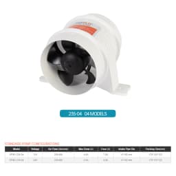 12V/24V 40A ABS Quiet Air Blower Water Resistant High Air Flow In-Line Blower Marine Bilge Boat Blower Motor Plastic