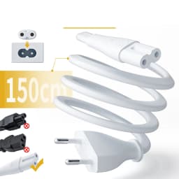 Premium Euro Power Cord TPE 2-Prong EU to Figure 8 IEC C7 Power Cable for XiaoMi PS5 PS4 Apple TV Xbox Mac Mini Power Kabel Cord