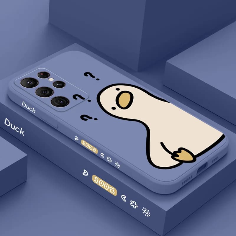 What A Duck Phone Case For Samsung Galaxy S25 S24 S23 S22 S21 S20 Ultra Plus FE S10 Note 20 Ultra 10 9 Plus Cover