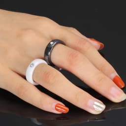 Fashion Men Women Black White Colorful Ring Ceramic Ring For Women With Crystal Wedding Band Ring Width 6mm Size 6-10
