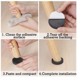 4pcs Furniture Sliders Pads Thick Felt Pad Hardwood Floors Protector Heightening Mat Non Slip Pad For Sofa Bed Table Chair Leg