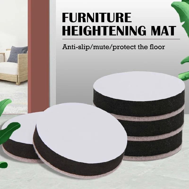 4pcs Furniture Sliders Pads Thick Felt Pad Hardwood Floors Protector Heightening Mat Non Slip Pad For Sofa Bed Table Chair Leg