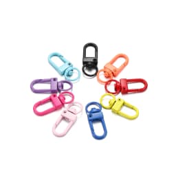 10pcs/lot 12x33mm Rotating Dog Buckle Gold Rhodium Metal Lobster Clasps Hooks For DIY Jewelry Making Key Ring Chain Accessories