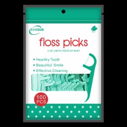 100pcs Mint Flavor Dental Floss Sticks Minty Toothpicks With Thread Dental Flosser Picks Clean Between Teeth Oral Hygiene Care
