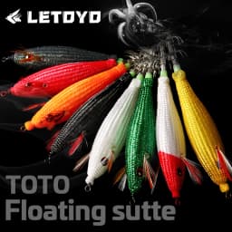 LETOYO TOTO floating squid lure Luminous squid Jig Artificial bait For Webfoot Octopus egi lure Cuttlefish sea fishing lures