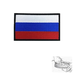 1PC Russian Flag Russia Armband Embroidered Patch Hook And Loop Or Iron On Embroidery Badge Cloth Military Moral Stripe