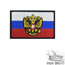 1PC Russian Flag Russia Armband Embroidered Patch Hook And Loop Or Iron On Embroidery Badge Cloth Military Moral Stripe
