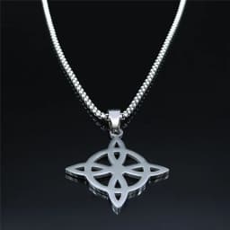 Stainless Steel Witchcraft Witch's Celtic Knot Geometry Necklace Men/Women Wicca Necklaces Witch Jewelry nudo de bruja N4273
