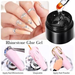 BORN PRETTY 10g Nail Rhinestone Adhesive Glue For Stick The Drill Tranparent Nail Glue Soak Off UV LED Nail Art Gel Varnish