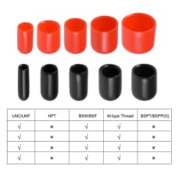 15/20/25pcs 10-28mm Rubber End Cap 20-30mm Height Vinyl Round End Caps Cover Screw Thread Protector Black/Red Rubber Bolt Covers