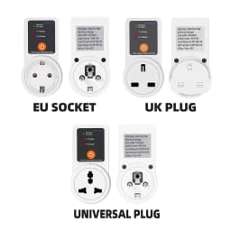 Voltage Protector Socket AC 220V Adjustable and Fixed 16A Voltage Protector Socket Voltage Safety Refrigerator