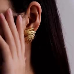 AENSOA Punk Irregular Metal Twist Big Geometric Earrings Unique Gold Color Drop Earrings Women New Fashion Jewelry Brincos 2023