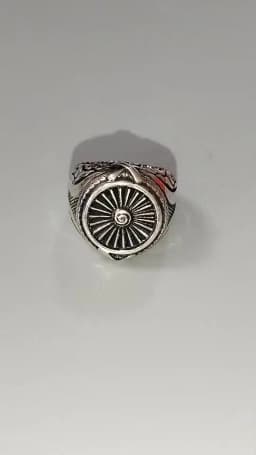 925 Sterling Silver Ring Punk Gear Men's 18K Gold Ring Party Wedding Glamour Jewelry Gift