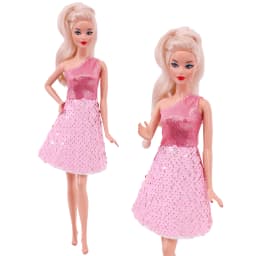 Flash Skirt Doll Dress For 30 CM Babi Doll Clothes Accesories BJD Blyth 1/6 Dollhouse Miniature Items Toys For Girls