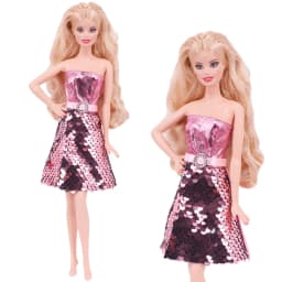 Flash Skirt Doll Dress For 30 CM Babi Doll Clothes Accesories BJD Blyth 1/6 Dollhouse Miniature Items Toys For Girls