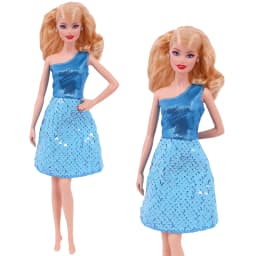 Flash Skirt Doll Dress For 30 CM Babi Doll Clothes Accesories BJD Blyth 1/6 Dollhouse Miniature Items Toys For Girls
