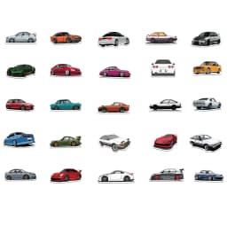 50PCS Retrofit Racing Car Graffiti Stickers Laptop Guitar Luggage Bike Skateboard Waterproof Sticker Decal Kid Toy