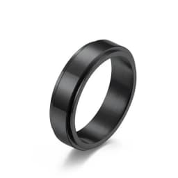 Anxiety Fidget Spinner Rings for Men Male Black Stainless Steel Spinning Rotate Ring for Women Anti Stress Accessories Jewelry