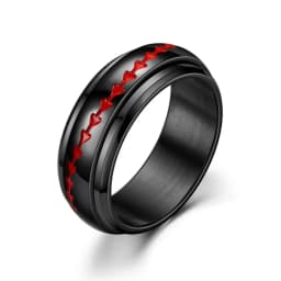 Anxiety Fidget Spinner Rings for Men Male Black Stainless Steel Spinning Rotate Ring for Women Anti Stress Accessories Jewelry