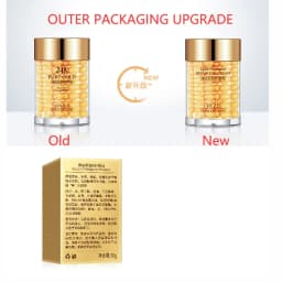 VENZEN 24K Gold Eye Cream Moisturizing Anti Puffiness Anti Wrinkle Remove Dark Circle Anti-Aging Eye Care