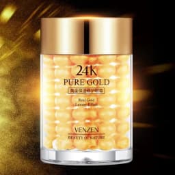 VENZEN 24K Gold Eye Cream Moisturizing Anti Puffiness Anti Wrinkle Remove Dark Circle Anti-Aging Eye Care