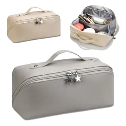 Make Up Case Storage Pouch Luxury Lady Box Large Travel Cosmetic Bag for Women Leather Makeup Organizer Female Toiletry Kit Bags