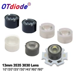 5-100pcs 3030 XPE 3535 led Lens 13mm 10 20 45 60 90 Degree Holder For 1W 3W 5W 3030 3535 XPG2 Emitter Plano Reflector Collimator