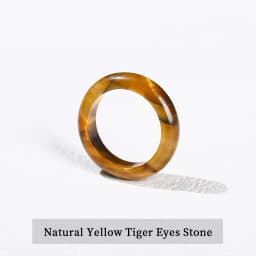 JD Natural Healing Crystal Band Rings Amethyst Agate Jasper Dainty Finger Solid Ring Women Men Fashion Minimalist Jewelry Gifts