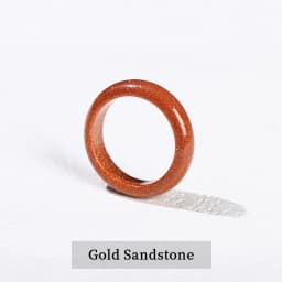 JD Natural Healing Crystal Band Rings Amethyst Agate Jasper Dainty Finger Solid Ring Women Men Fashion Minimalist Jewelry Gifts