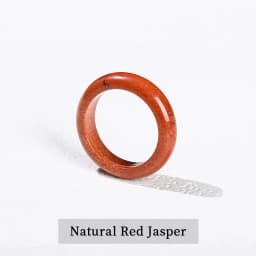 JD Natural Healing Crystal Band Rings Amethyst Agate Jasper Dainty Finger Solid Ring Women Men Fashion Minimalist Jewelry Gifts