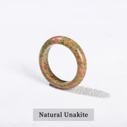 JD Natural Healing Crystal Band Rings Amethyst Agate Jasper Dainty Finger Solid Ring Women Men Fashion Minimalist Jewelry Gifts