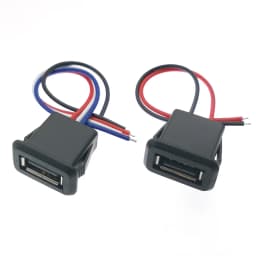 1/2/5pcs 2Pin 4Pin USB 2.0 Female Power Jack 2P 4P USB2.0 Charging Port Connector Data Interface with Cable USB Charger Socket