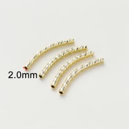 20Pcs 15-35mm 14K/18K Gold Color Plated Brass Long Curved Tube Beads Accessories for Bracelet Jewelry Making Supplies
